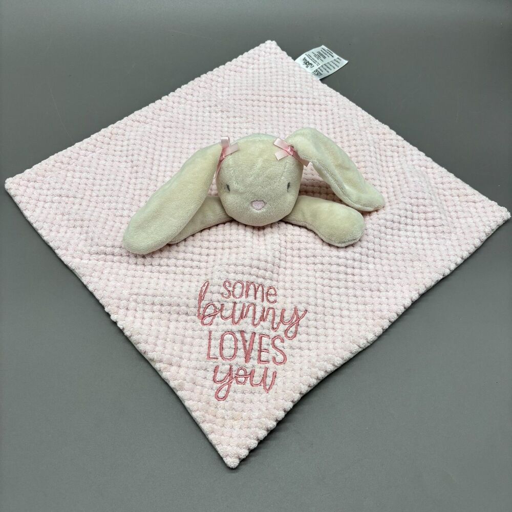 Baby Essentials Bunny Lovey Security Blanket Pink Some Bunny Loves You Plush